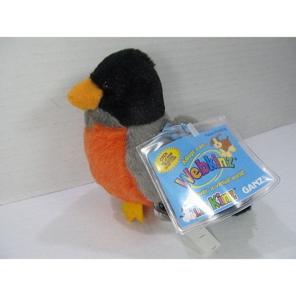 GANZ Other - GANZ Lil'Kinz Robin Grey Orange Bird with Sealed Code 6" Stuffed Animal Toy